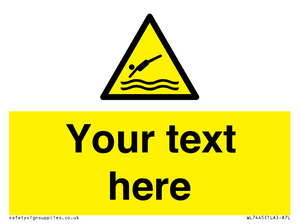 Custom Warning diving area